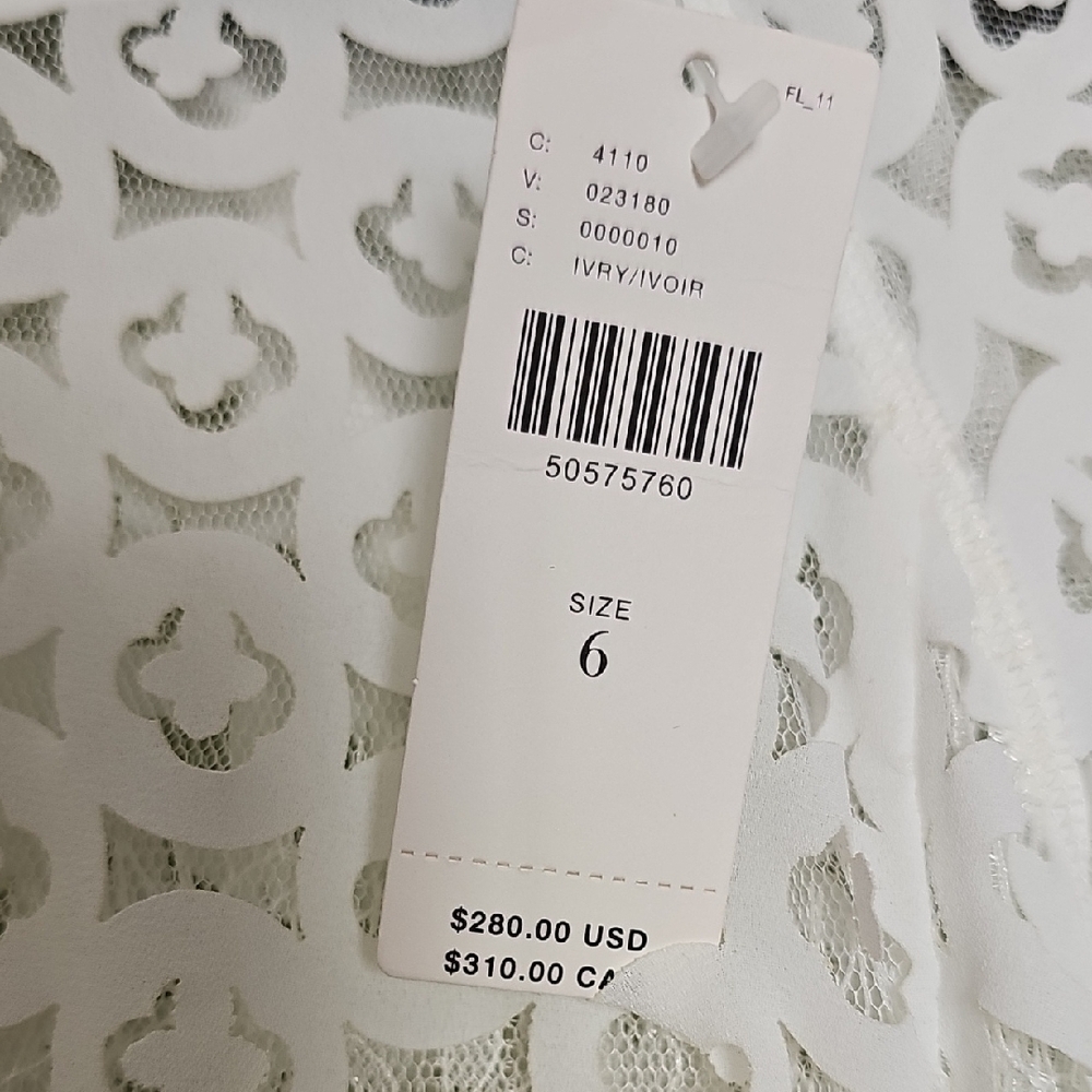 NWT Anthropologie Cream Lace Blouse